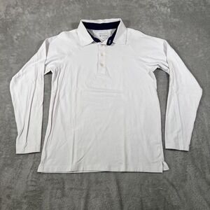 Coolibar Long Sleeve Polo Shirt Mens Medium White UPF‎ 50+ Sun Protection